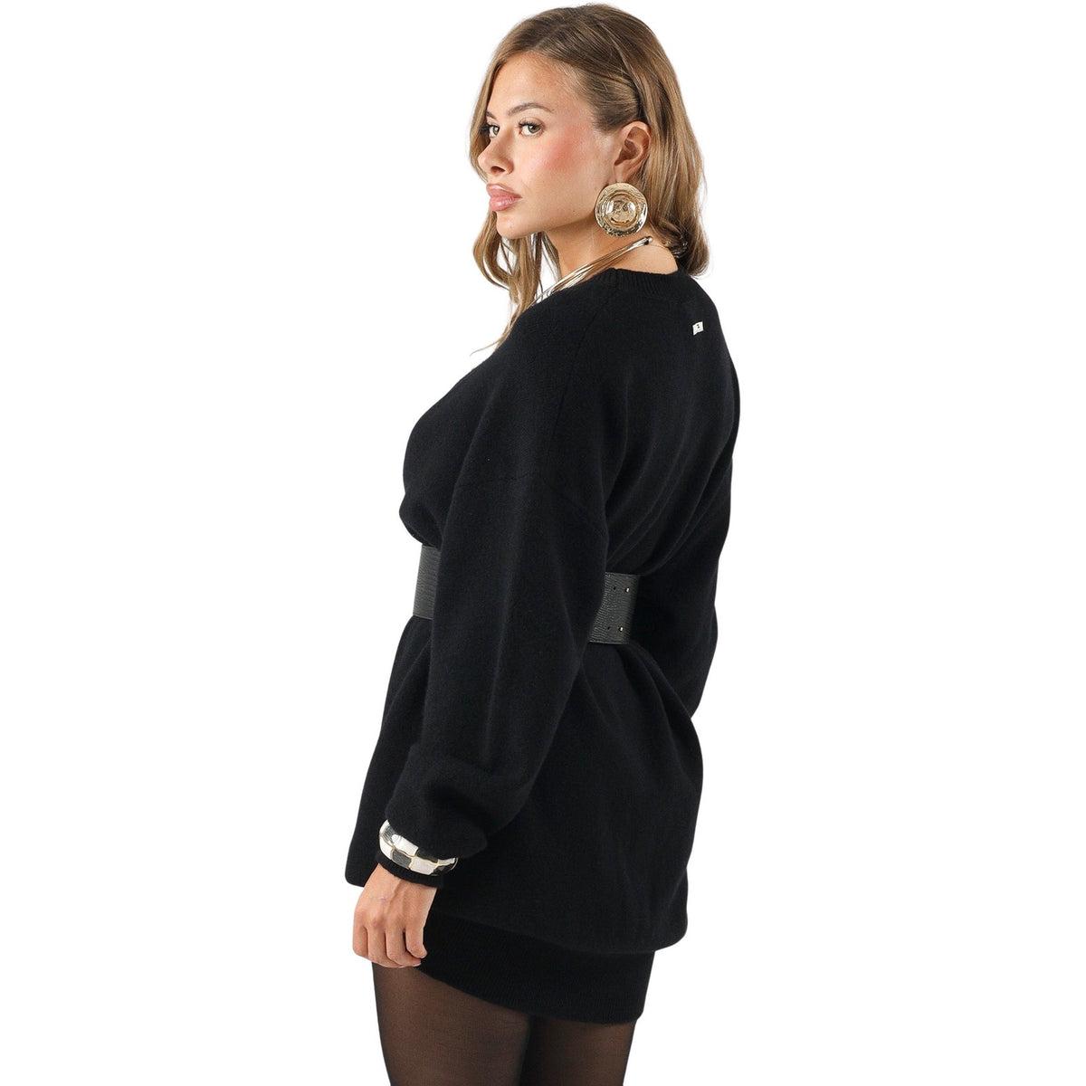 Vestiti casual Donna Elisabetta Franchi - Abito di maglia AM23T66E2 - Nero