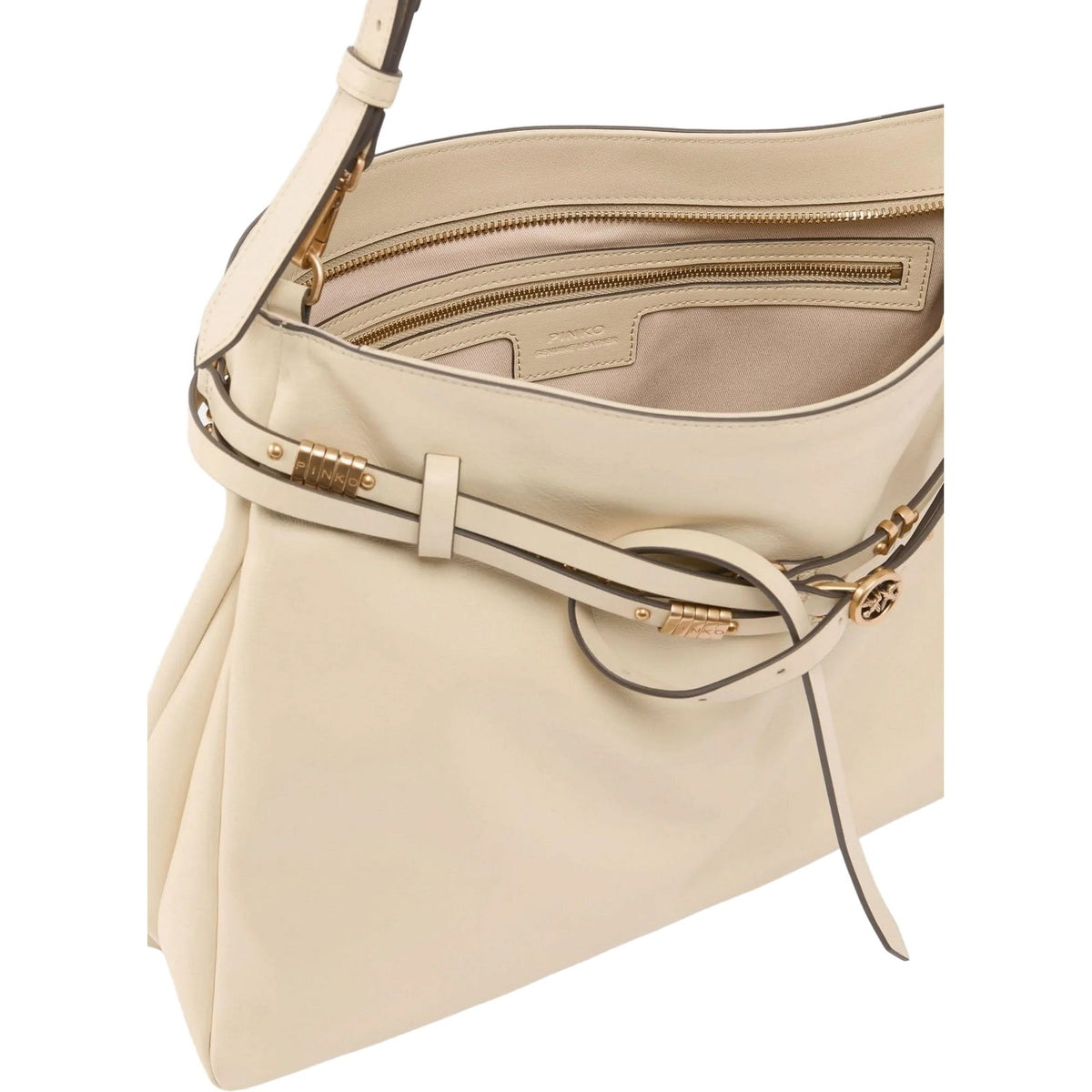 Borse a spalla Donna Pinko - Belt Bag Big Vitello Morbido - Beige