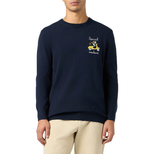 Maglioni Uomo Mc2 Saint Barth - Crew Neck Light Sweater - Blu