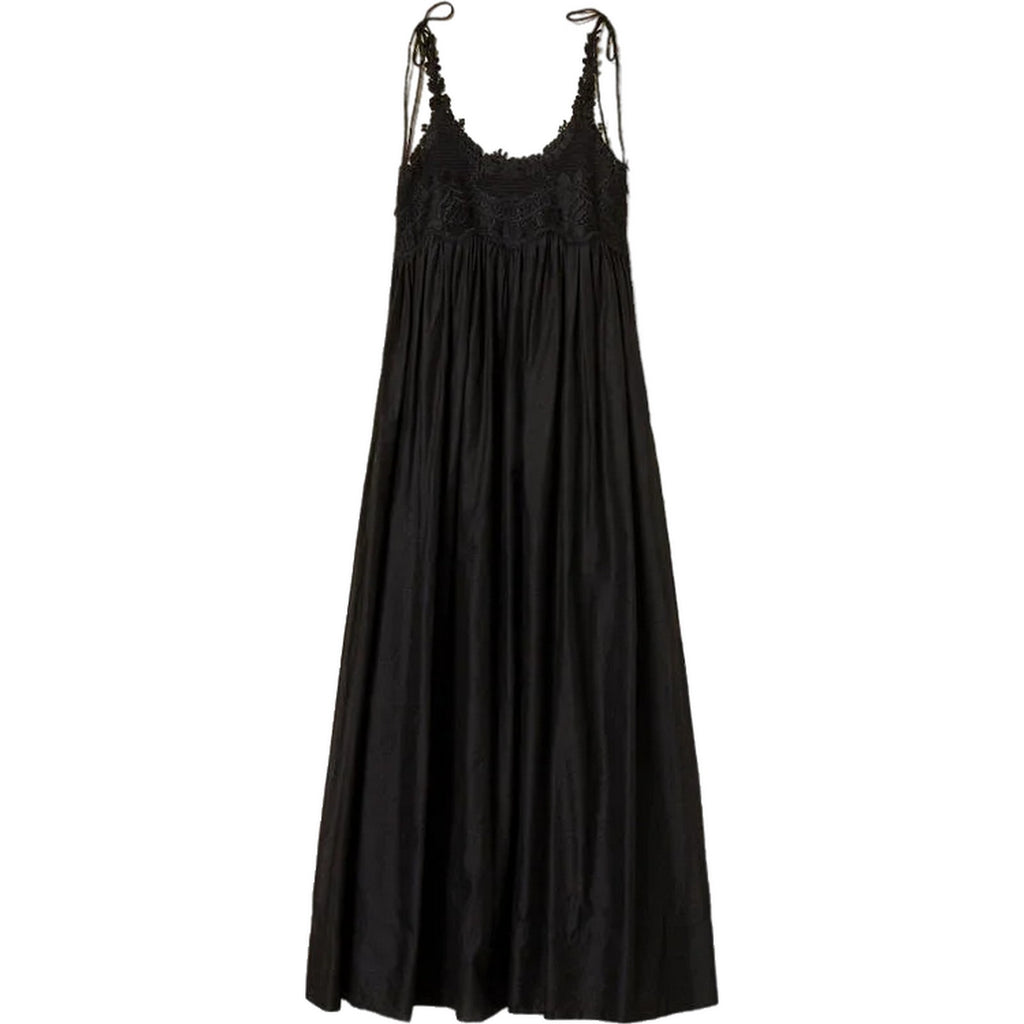 Vestiti da sera e cerimonia Donna Twinset - Abito Lungo Con Spallini - Nero