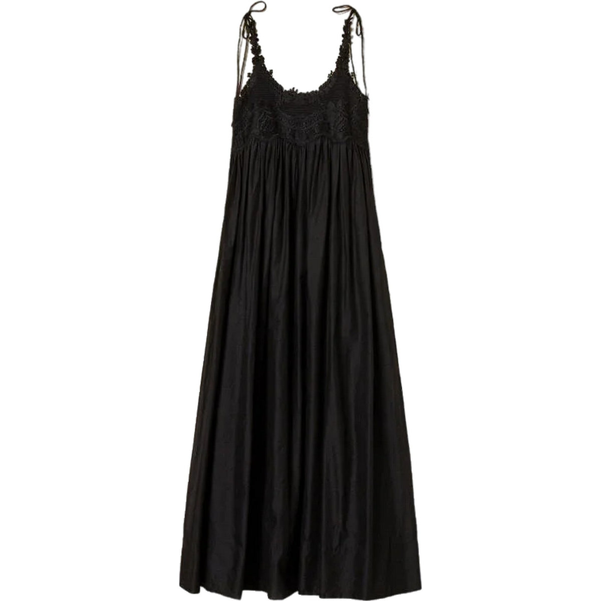 Vestiti da sera e cerimonia Donna Twinset - Abito Lungo Con Spallini - Nero