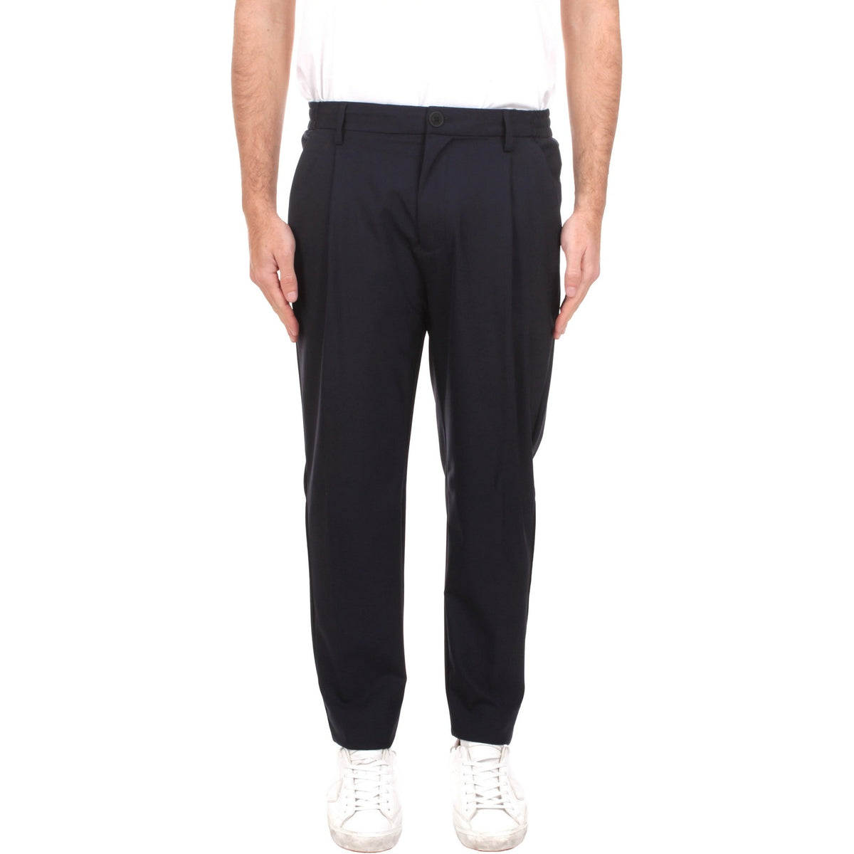Pantaloni Uomo Heskimo - Pantalaccio 1 Pince Nylon Bist - Blu