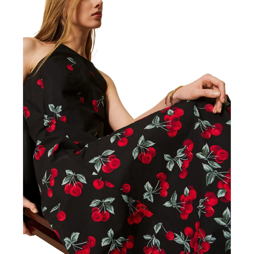 Vestiti da sera e cerimonia Donna Twinset - Abito Lungo Scollo Americana - Rosso