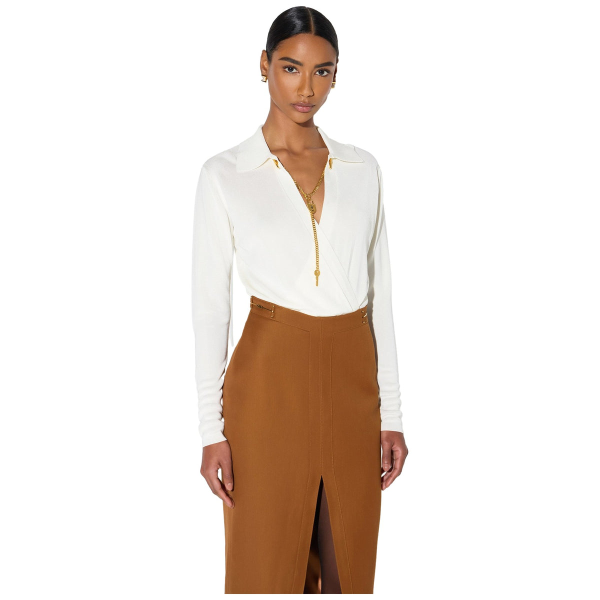 Body Donna Elisabetta Franchi - Body tricot BK03S66E2 - Avorio