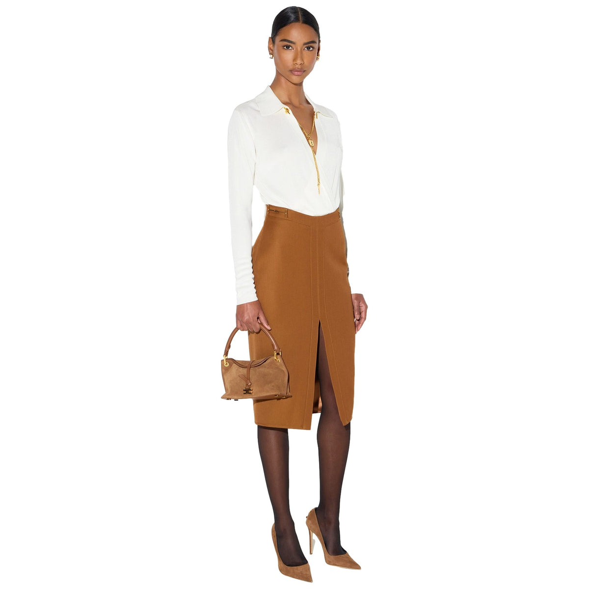 Body Donna Elisabetta Franchi - Body tricot BK03S66E2 - Avorio