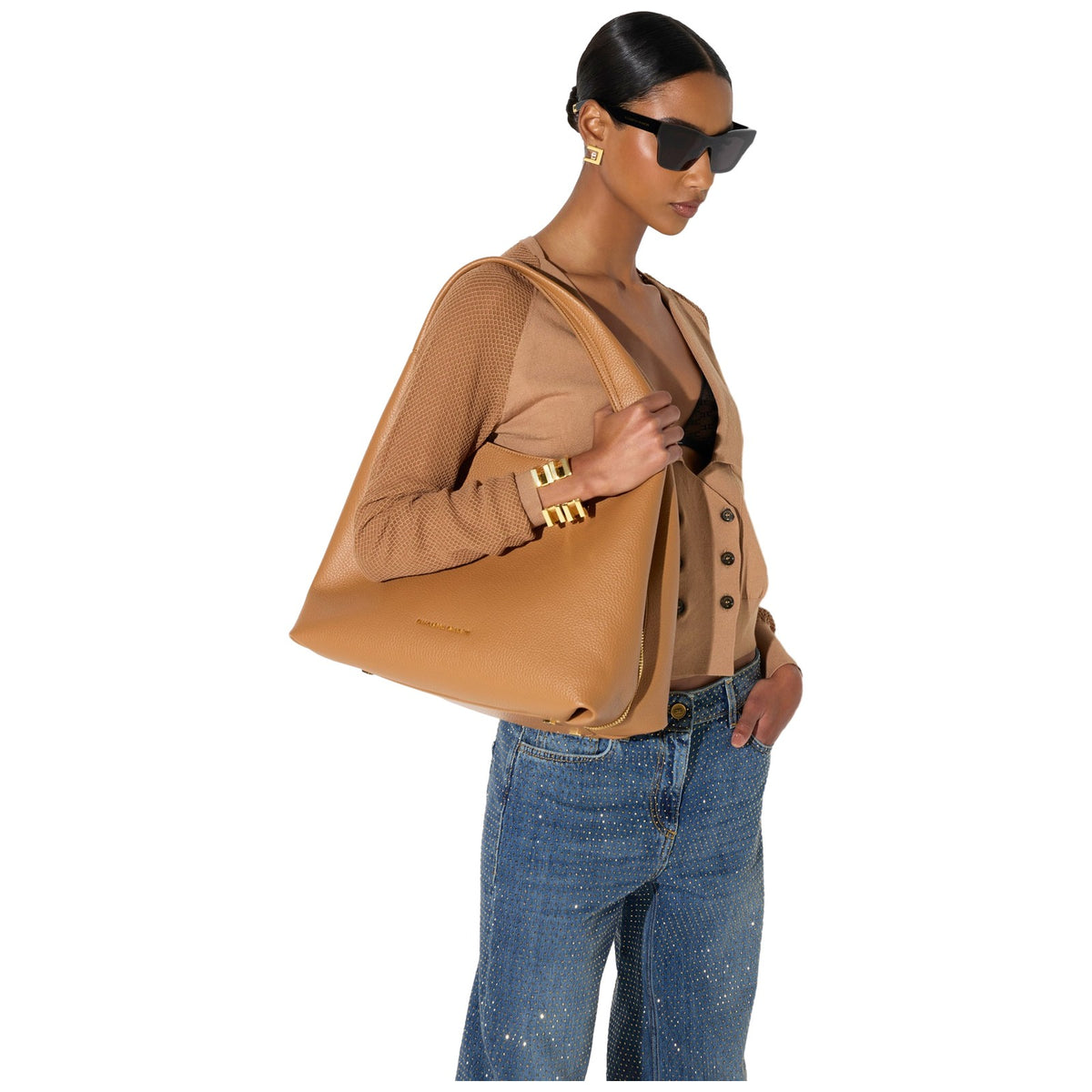 Borse a spalla Donna Elisabetta Franchi - Borsa BS23A66E2 - Cammello
