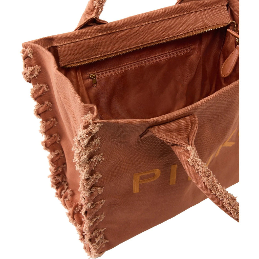 Borse a spalla Donna Pinko - Beach Shopper Canvas - Beige