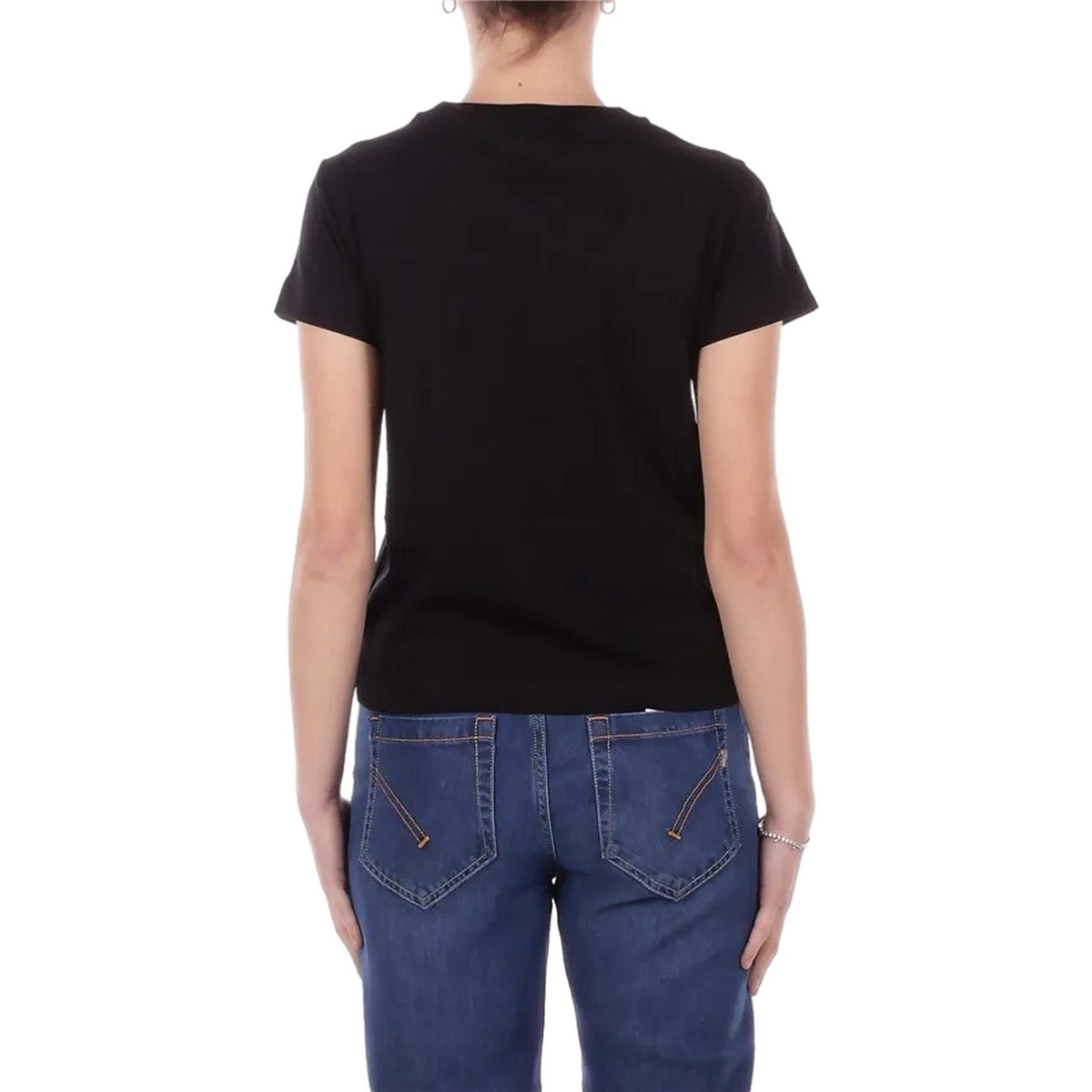 T-shirt Donna Pinko - Basico T-Shirt Jersey Logo Sta - Nero