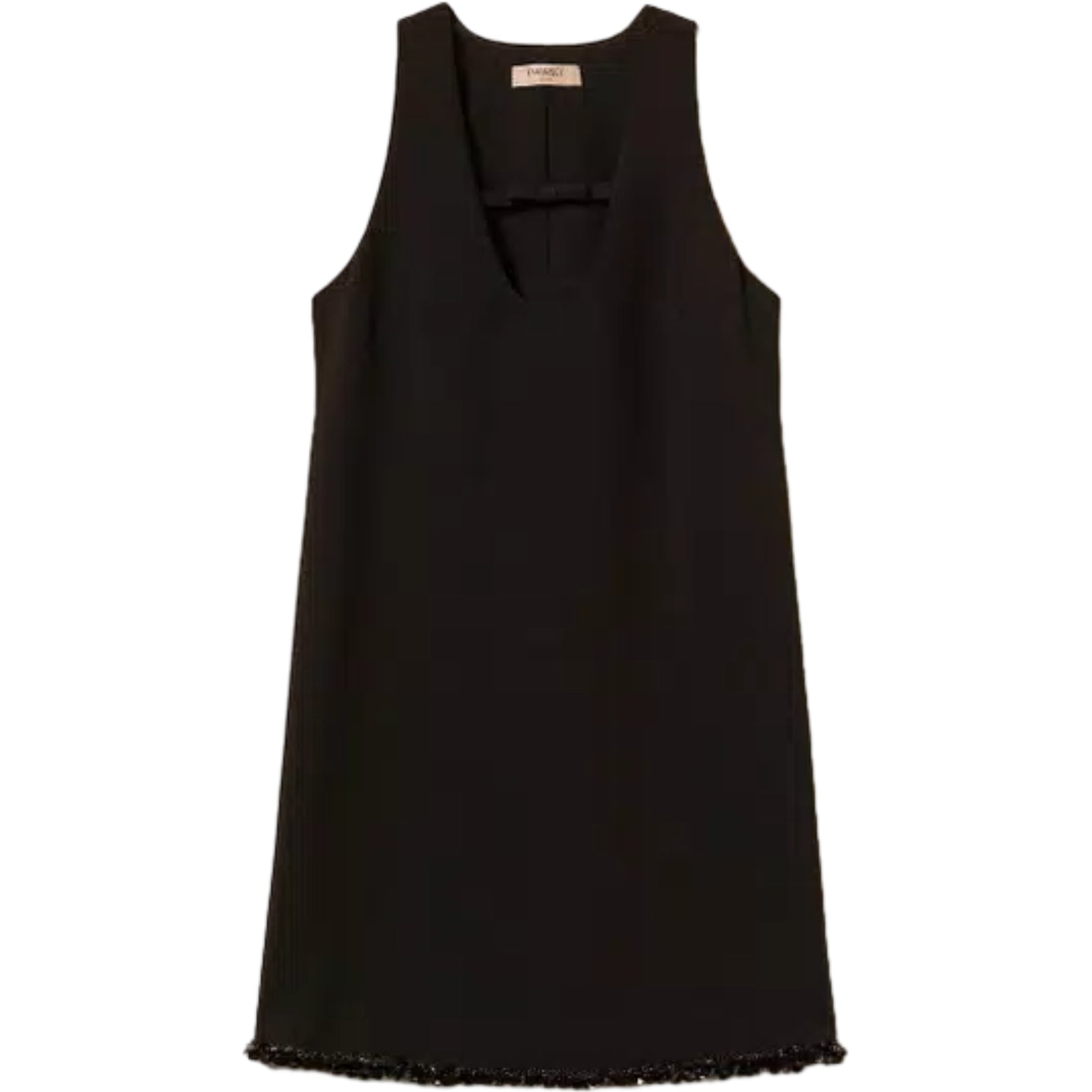 Vestiti da sera e cerimonia Donna Twinset - Abito Smanicato Corto Dettaglio Fiocco - Nero