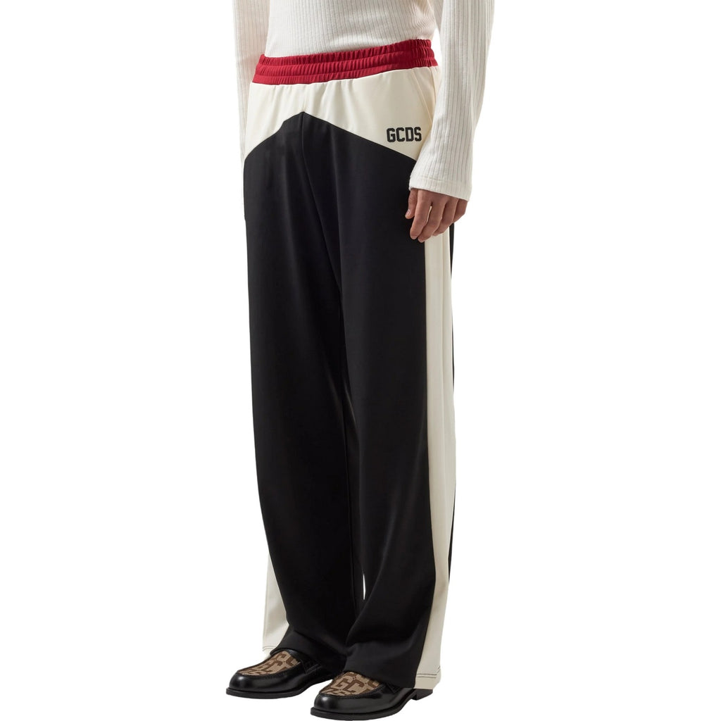 Pantaloni Uomo Gcds - Color Block Straight Track Pant - Nero