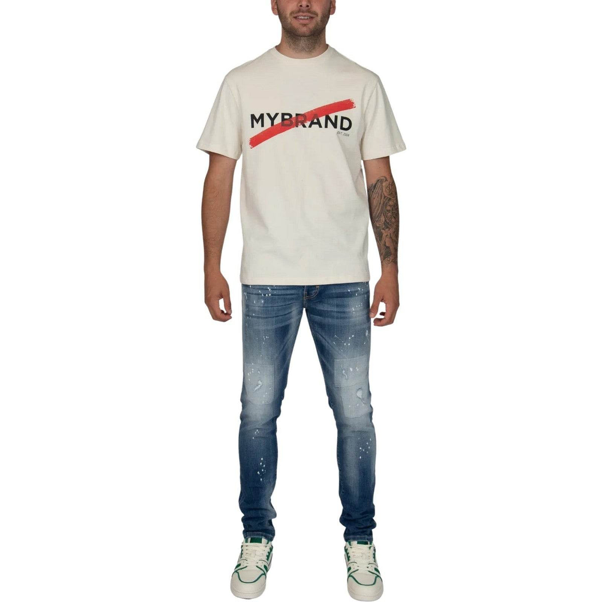 Jeans Uomo My Brand - Daytime sky Blue Distressed Jeans - Blu