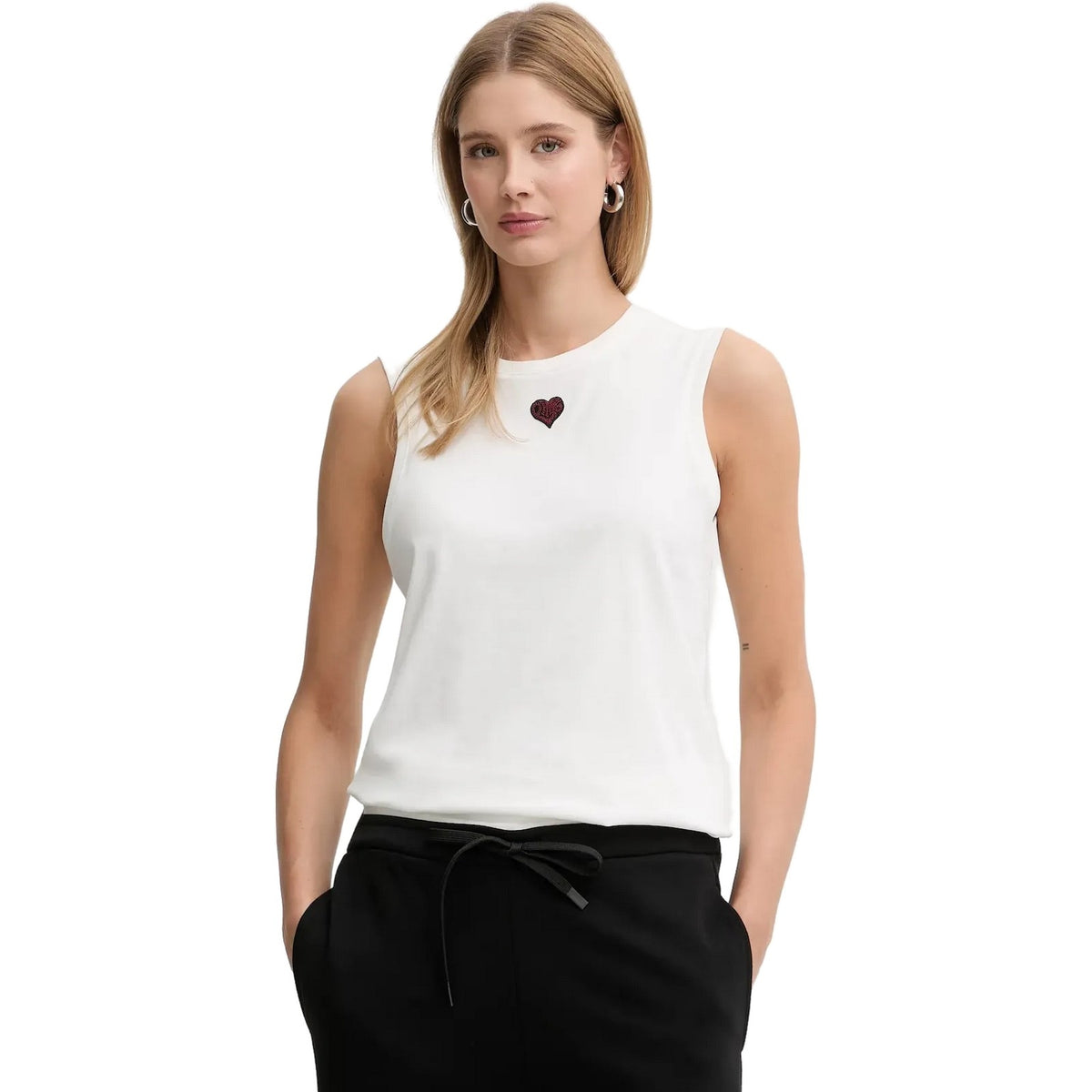 Canotte e top Donna Pinko - Casimiro Canotta Jersey Di Cot - Bianco