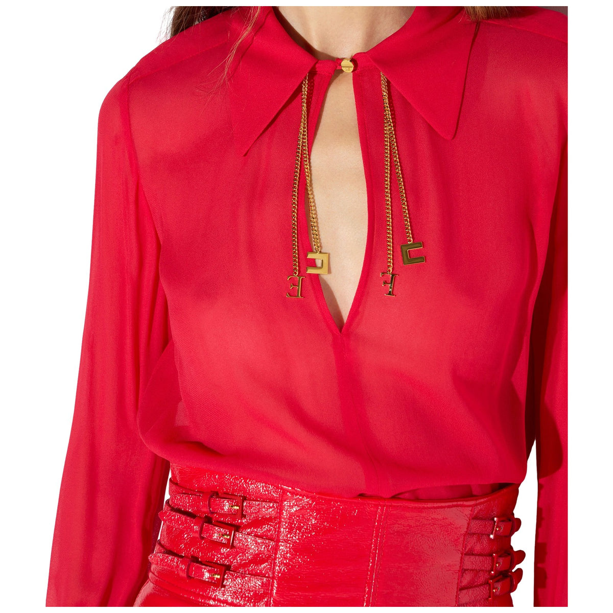 Camicie Donna Elisabetta Franchi - Camicia CA19466E2 - Rosso