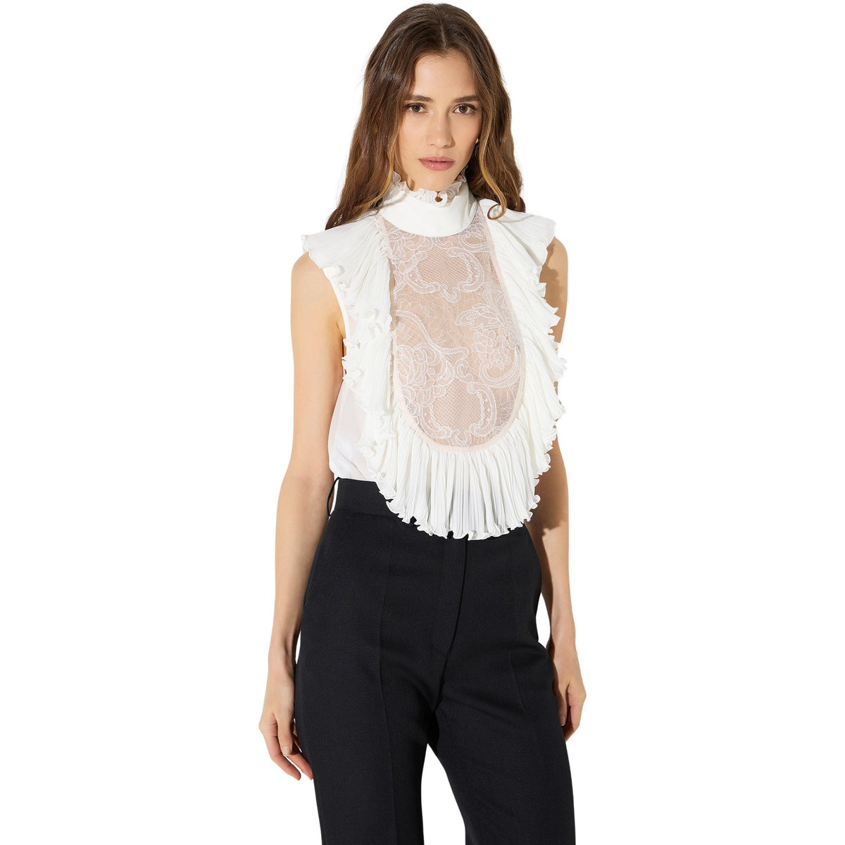 Body Donna Elisabetta Franchi - Camicia a body CB01067E2 - Avorio