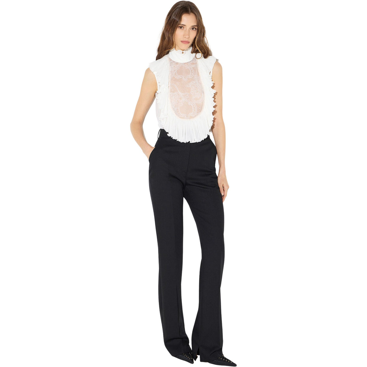 Body Donna Elisabetta Franchi - Camicia a body CB01067E2 - Avorio