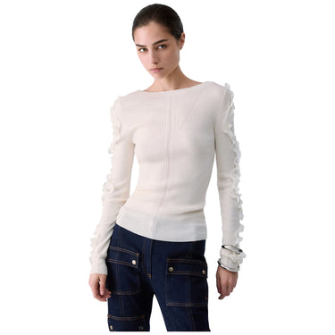 Maglie Donna Liu Jo - Maglia Chiusa M/L Rouches Tess - Bianco
