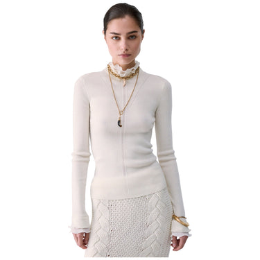 Maglie Donna Liu Jo - Maglia Chiusa M/L Rouches Tess - Bianco