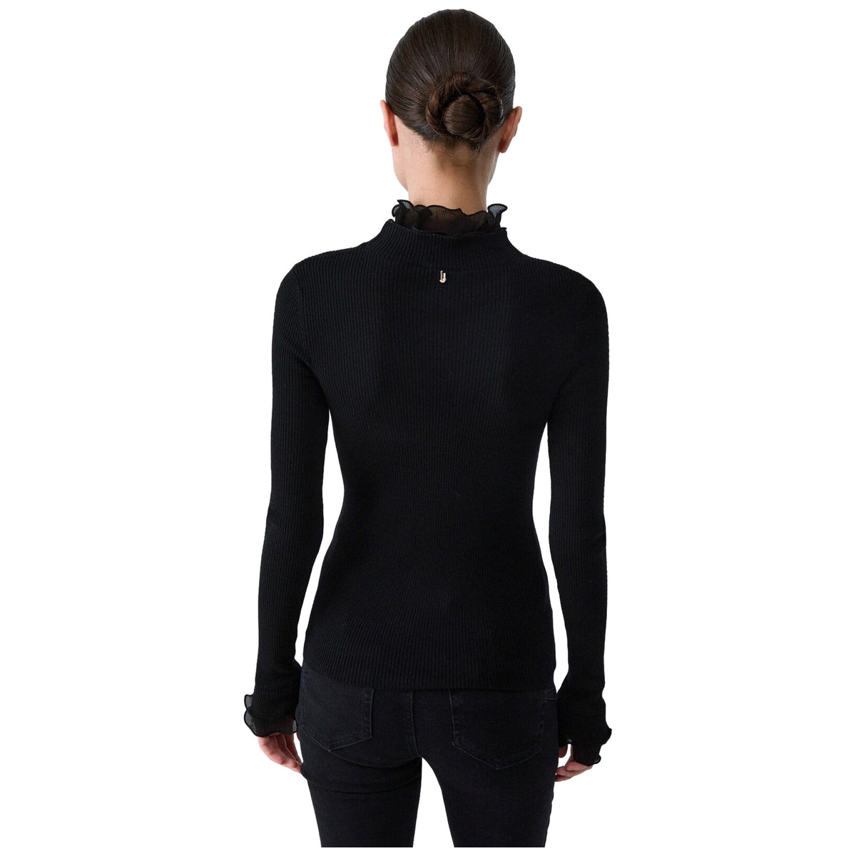 Maglie Donna Liu Jo - Maglia Chiusa M/L Rouches Tess - Nero