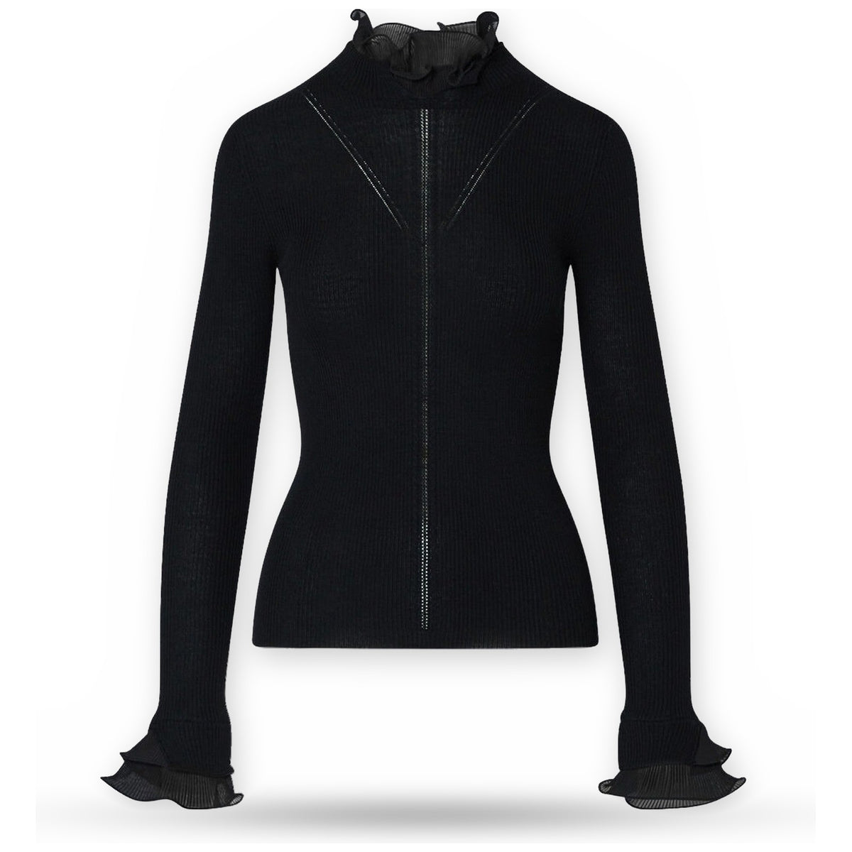 Maglie Donna Liu Jo - Maglia Chiusa M/L Rouches Tess - Nero