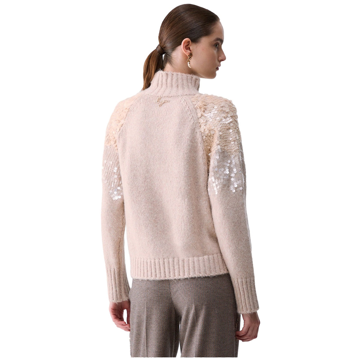 Maglie Donna Liu Jo - Maglia Chiusa M/L Ricamo Paill - Oro