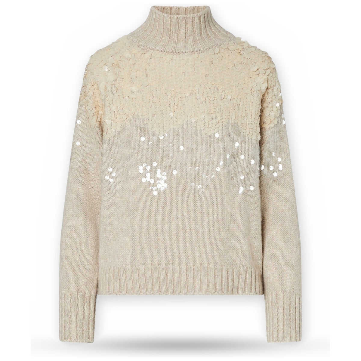 Maglie Donna Liu Jo - Maglia Chiusa M/L Ricamo Paill - Oro