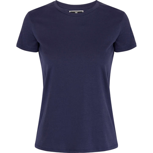 Maglie Donna Elisabetta Franchi - T-shirt in jersey con ricamo logo - Blu