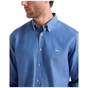 Camicie casual Uomo Harmont & Blaine - Camicia Denim Collo Button Down CRR001013161M - Blu