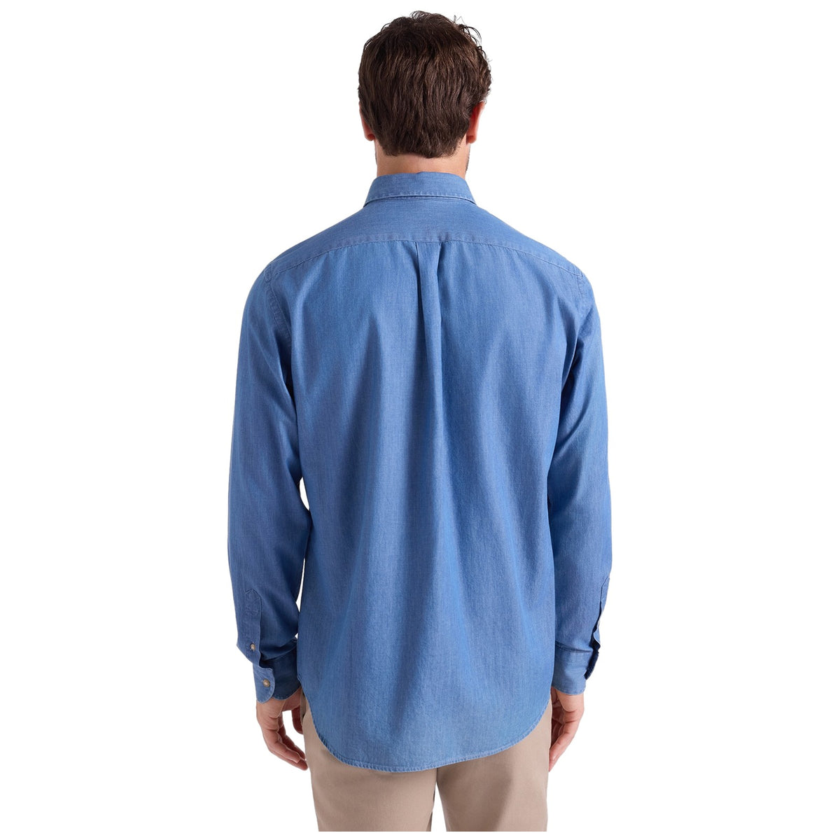 Camicie casual Uomo Harmont & Blaine - Camicia Denim Collo Button Down CRR001013161M - Blu