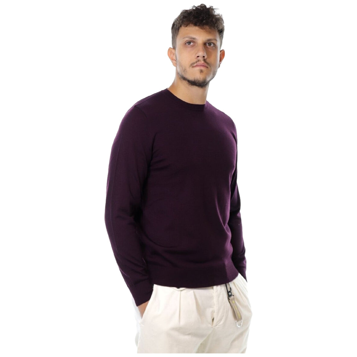 Maglioni Uomo Claq - G/C F. 14 100% Merinos Superfin CQ9200001 - Bordeaux