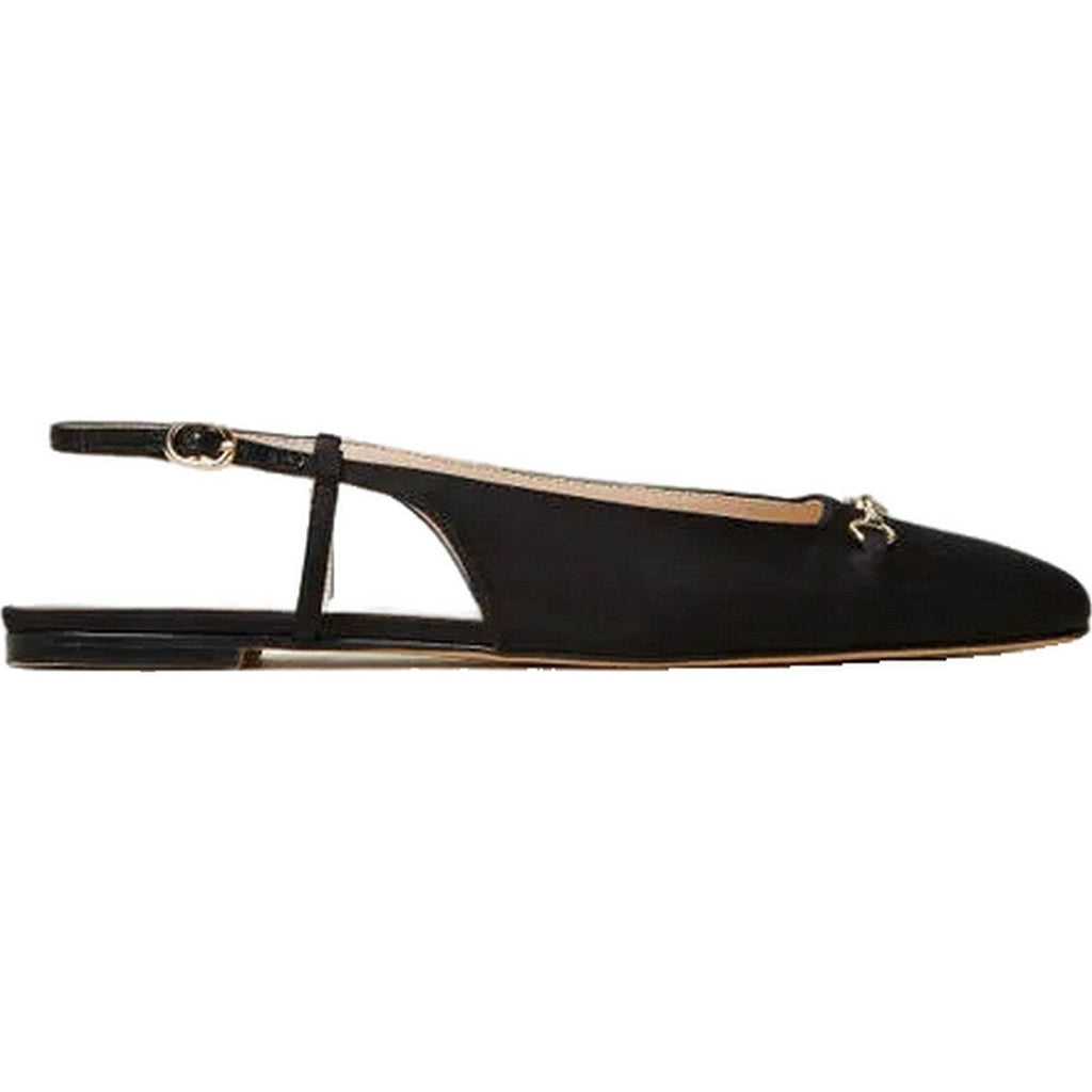 Scarpe con tacco Donna Twinset - Sling Back Raso C/Punta Quadrata E Morsetto Oval - Nero
