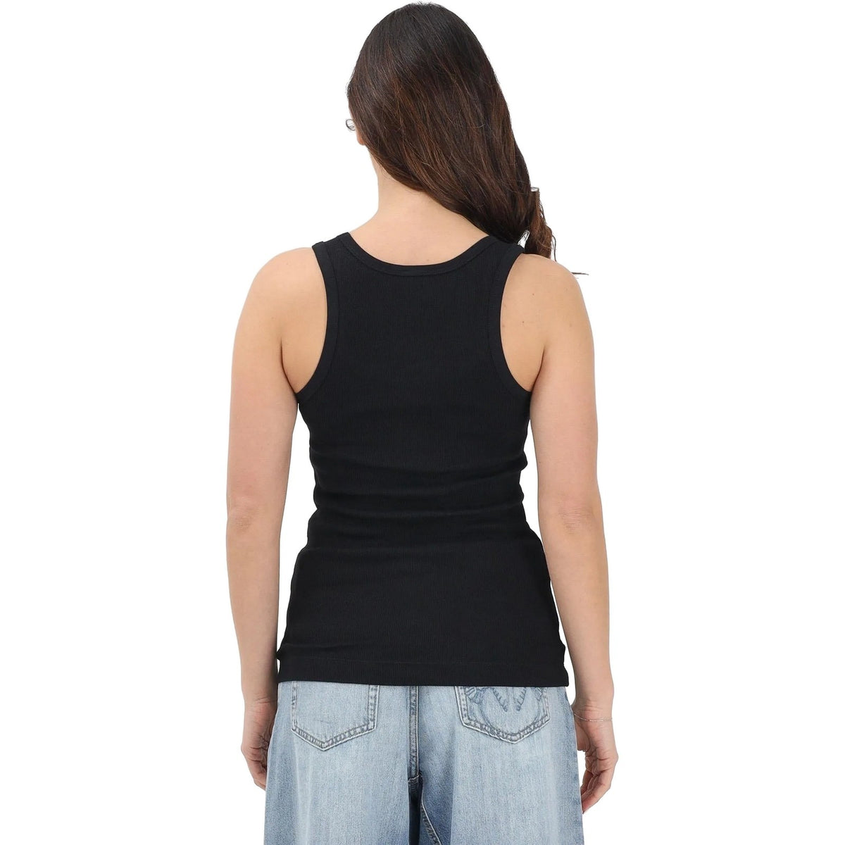 Canotte e top Donna Pinko - Calcolatore Canottiera Costina - Nero