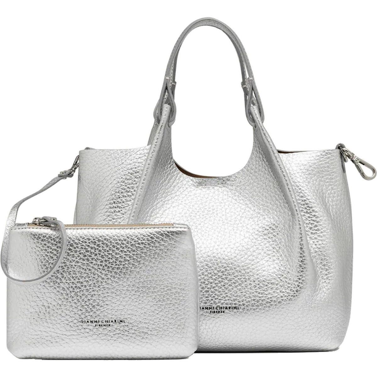 Borse a spalla Donna Gianni Chiarini - Borsa pelle - Grigio