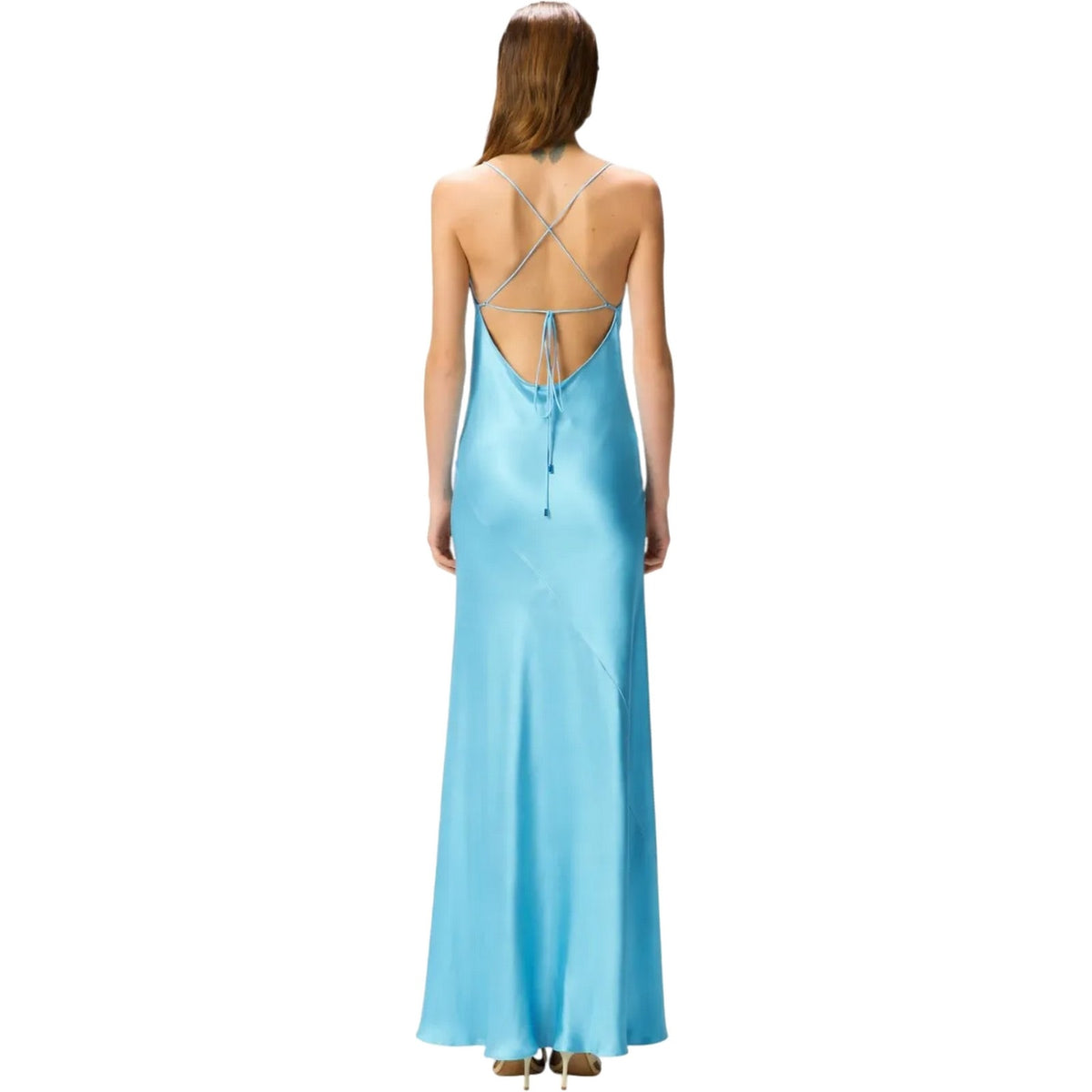 Vestiti da sera e cerimonia Donna Pinko - Farro Abito Satin - Verde