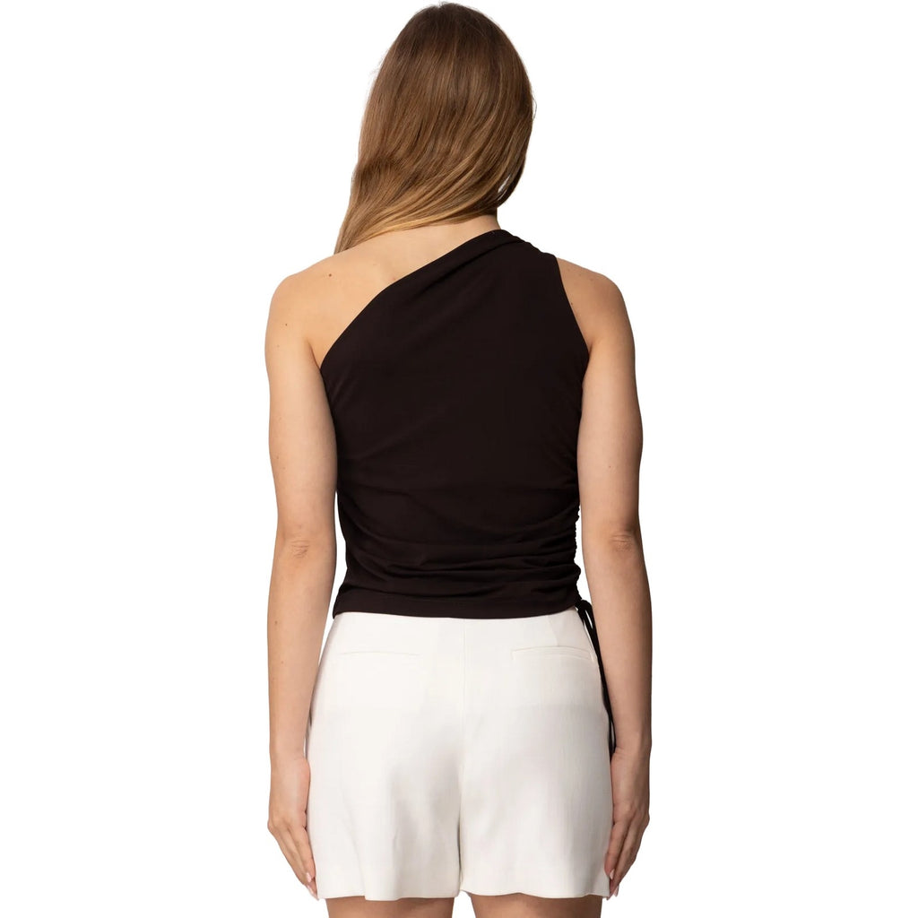 Canotte e top Donna Pinko - Kristel Top Jersey Crepe Pesan - Marrone