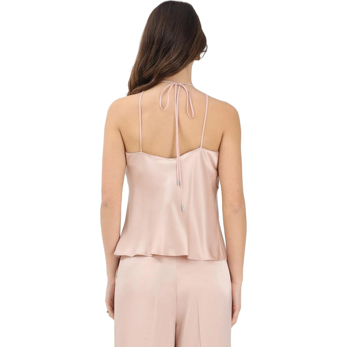 Canotte e top Donna Pinko - Carota Top Satin - Rosa-Gianni Foti