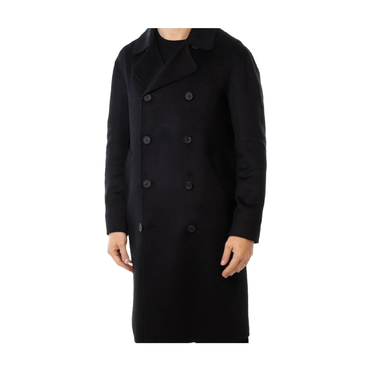 Cappotti Uomo Daniele Alessandrini - Cappotto Doppiopetto DA127K001-WO0149 - Nero