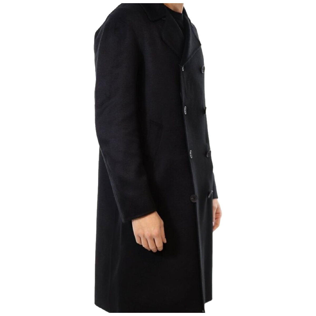 Cappotti Uomo Daniele Alessandrini - Cappotto Doppiopetto DA127K001-WO0149 - Nero