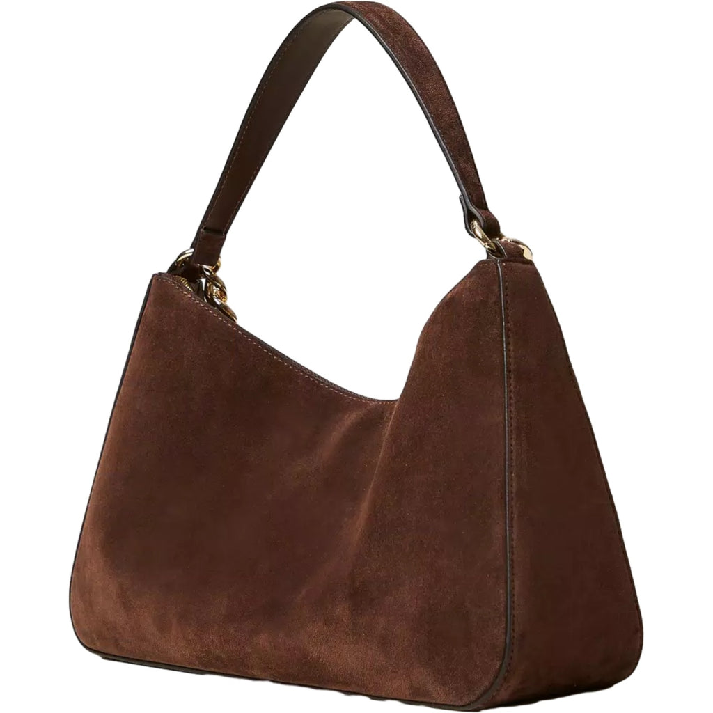 Borse a mano Donna Twinset - Tracolla Grande In Camoscio/Manico In Catena Logo - Marrone