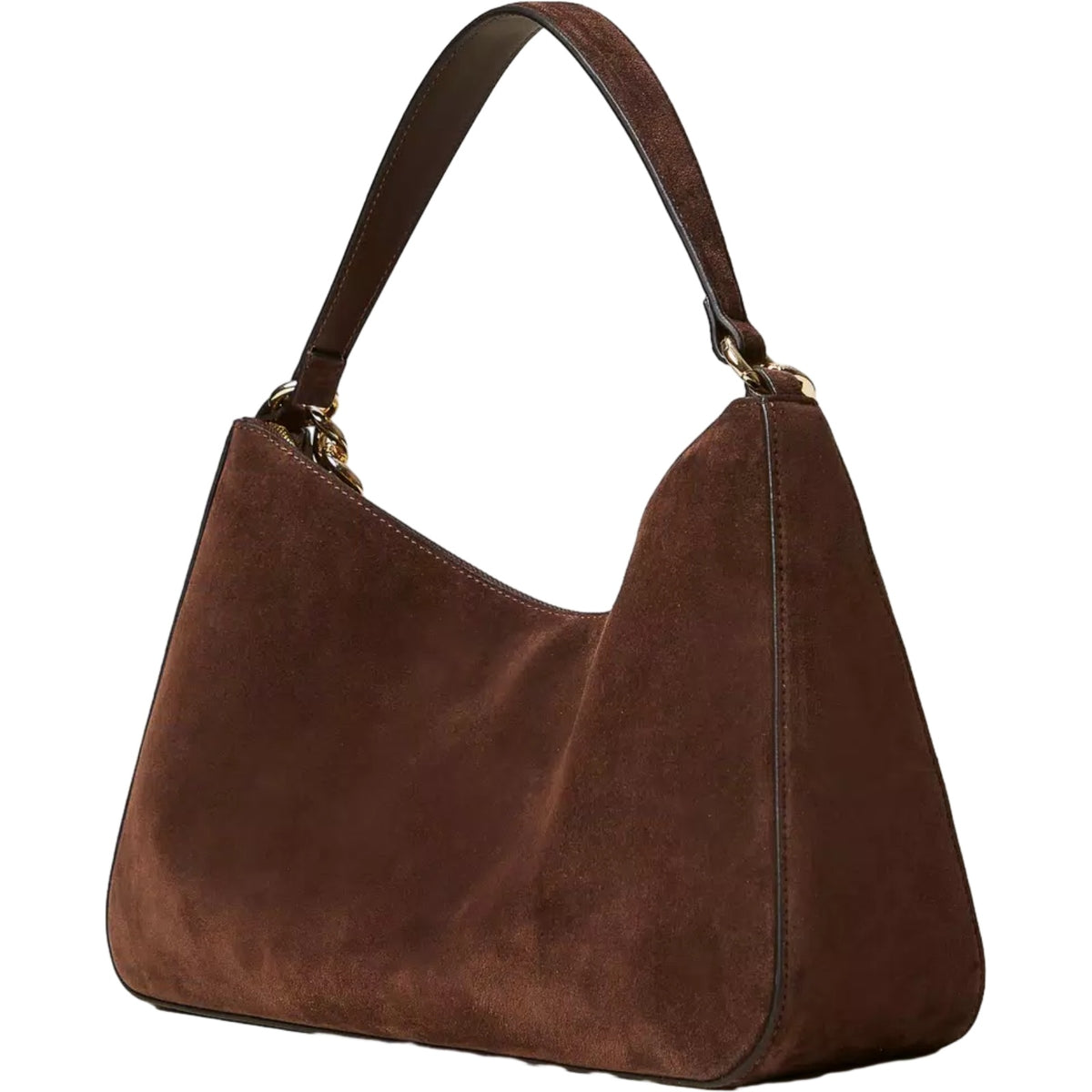 Borse a mano Donna Twinset - Tracolla Grande In Camoscio/Manico In Catena Logo - Marrone