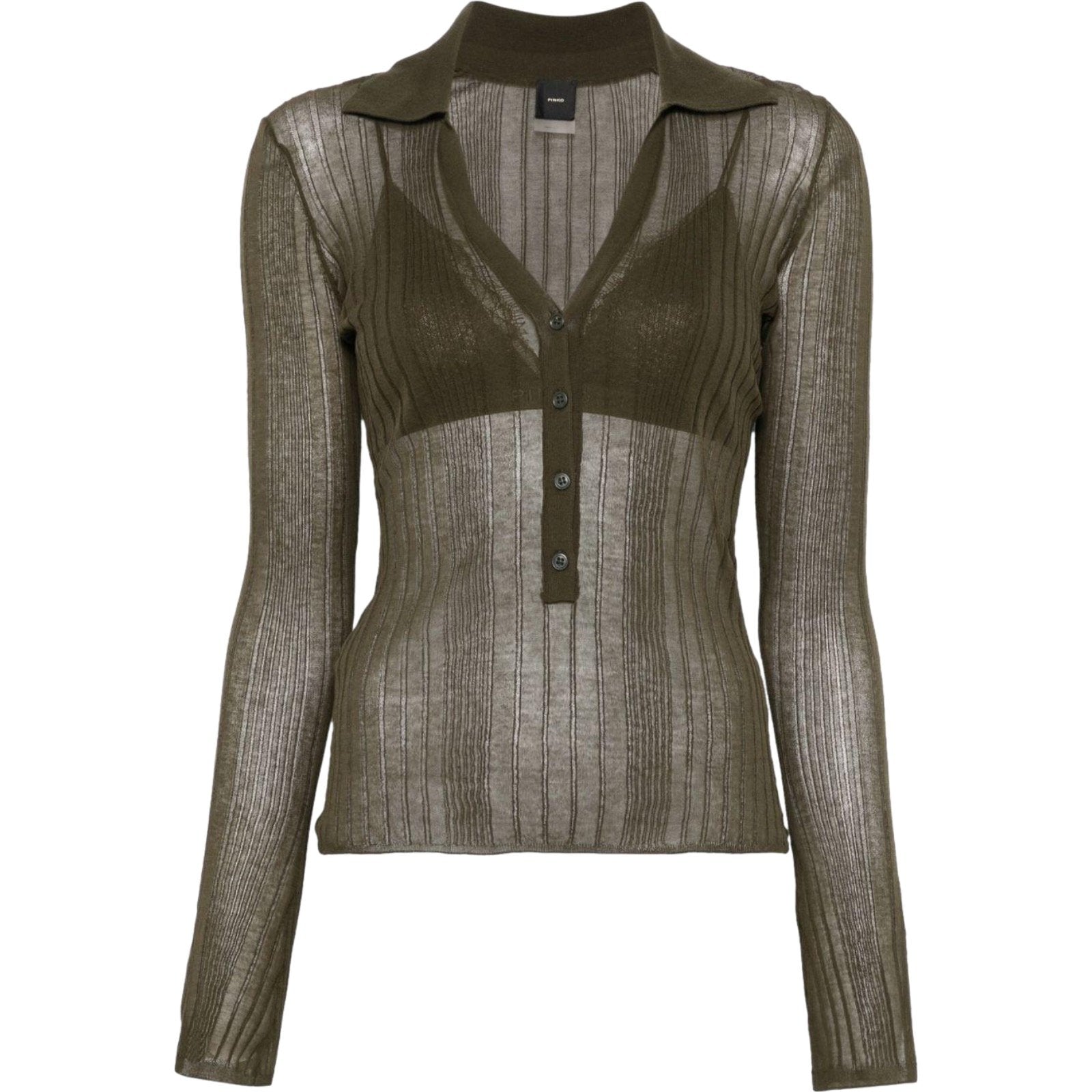 Polo Donna Pinko - Annapurna Polo Crepe Trasparen - Verde