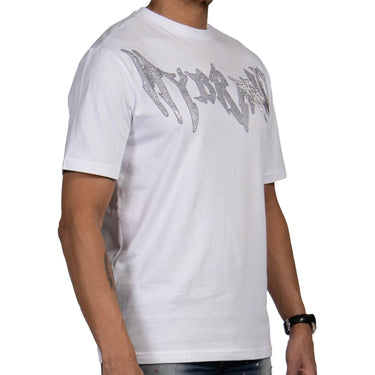 T-shirt Uomo My Brand - Winged Emblem Sparkle Tee Black - Bianco