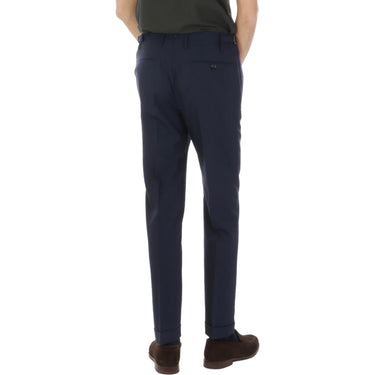 Pantaloni Uomo Berwich - Pantalone chiaia - Blu-Gianni Foti