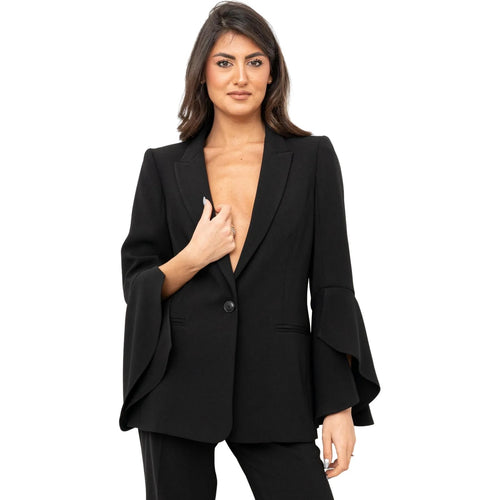 Women's Suit Jackets and Blazers Twinset - Blazer W/Butterfly Sleeves - Black