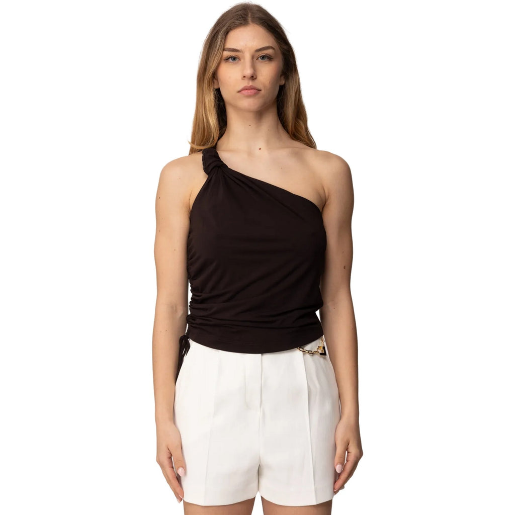 Canotte e top Donna Pinko - Kristel Top Jersey Crepe Pesan - Marrone