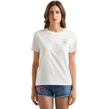 T-shirt Donna Mc2 Saint Barth - Cotton Crew Neck T-Shirt - Bianco