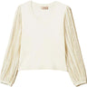 Bluse e camicie Donna Twinset - Maglia Con Pizzo Ricamato - Bianco