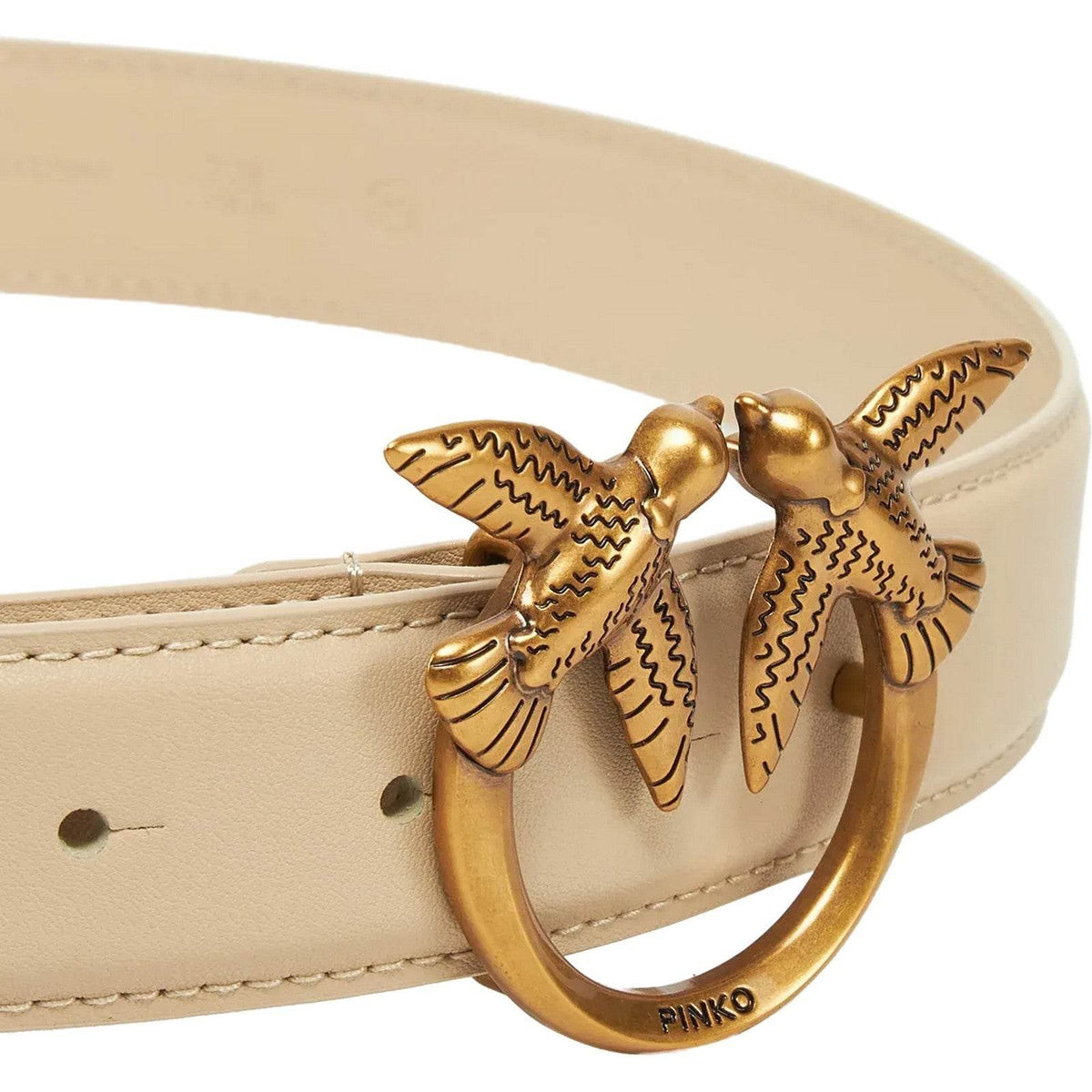 Cinture Donna Pinko - Love Berry H3 Belt Vitello Set - Beige