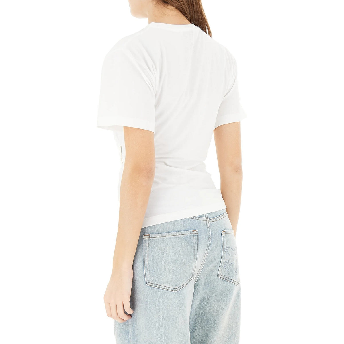 Maglie Donna Pinko - Mary Maglia Jersey Cotone Stre - Bianco
