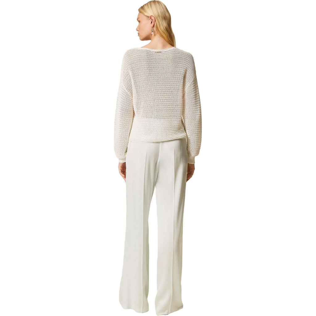 Pantaloni Donna Twinset - Pantalone Wide C/Elastico - Celeste