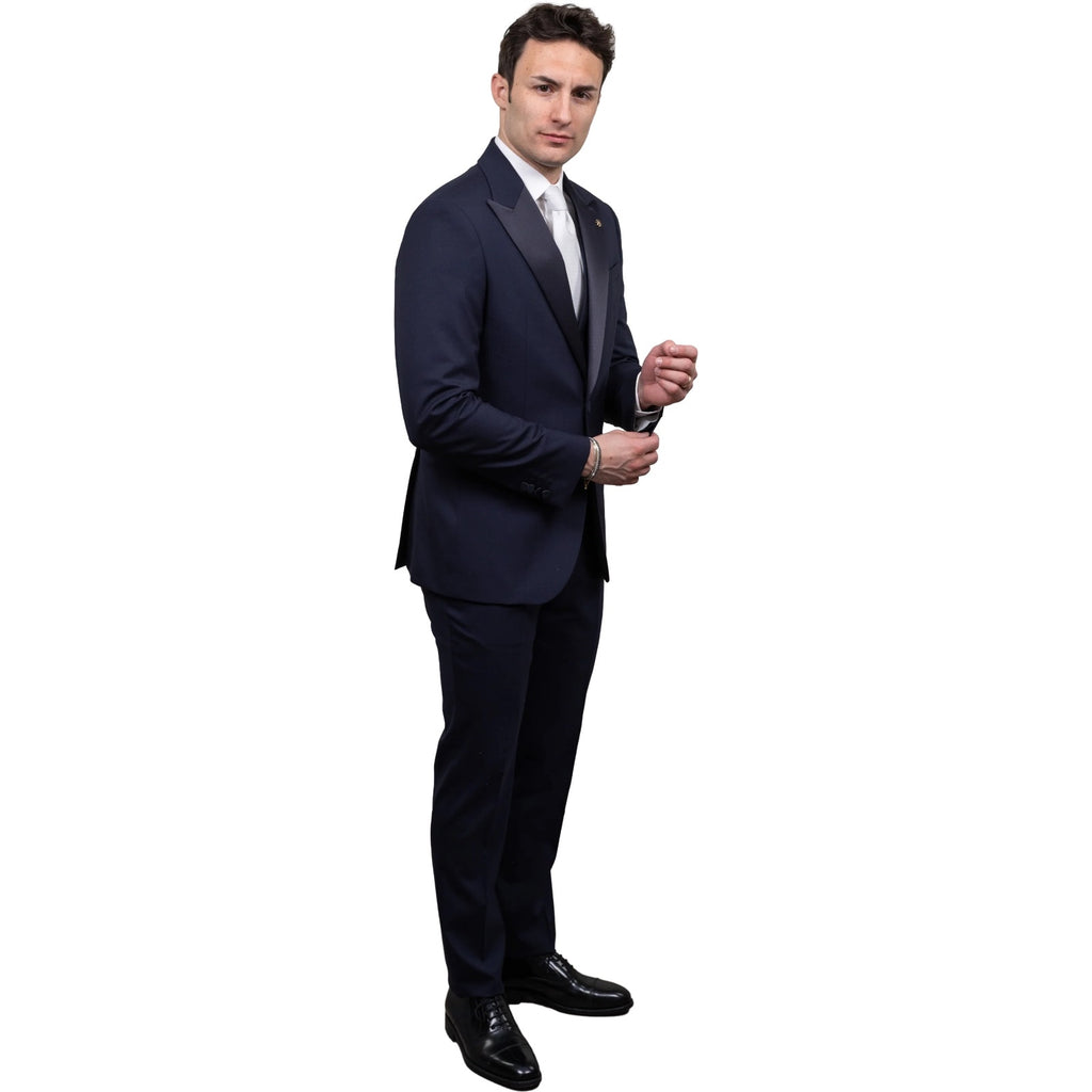 Abiti Uomo Manuel Ritz - Abito Con Gilet - Blu-Gianni Foti